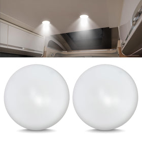 Command Electronics OEM 12V LED RV ceiling light, 4.5 inch size for compact spaces, ideal for tight interiors.
