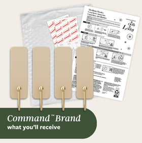 Command Latte dog leash display in entry or mudroom.