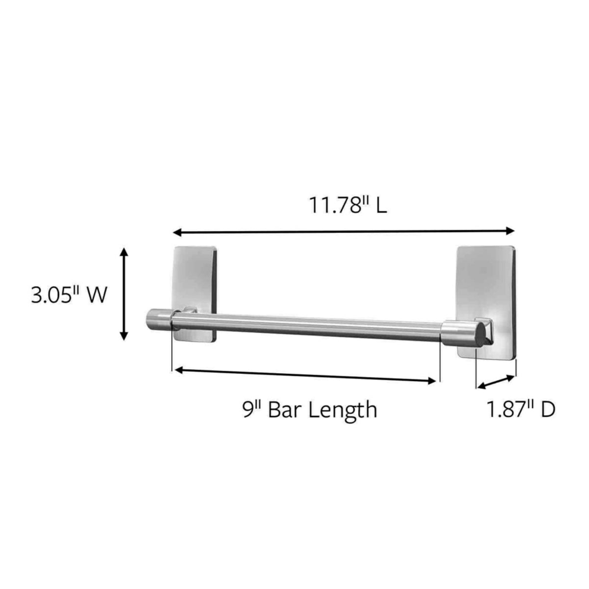 Packaging for Command Towel Bar shows easy-open design for quick tool-free setup.