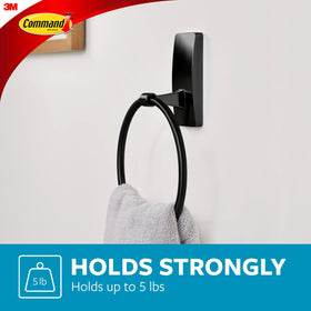 Towel ring supports up to 5 lbs for daily use.