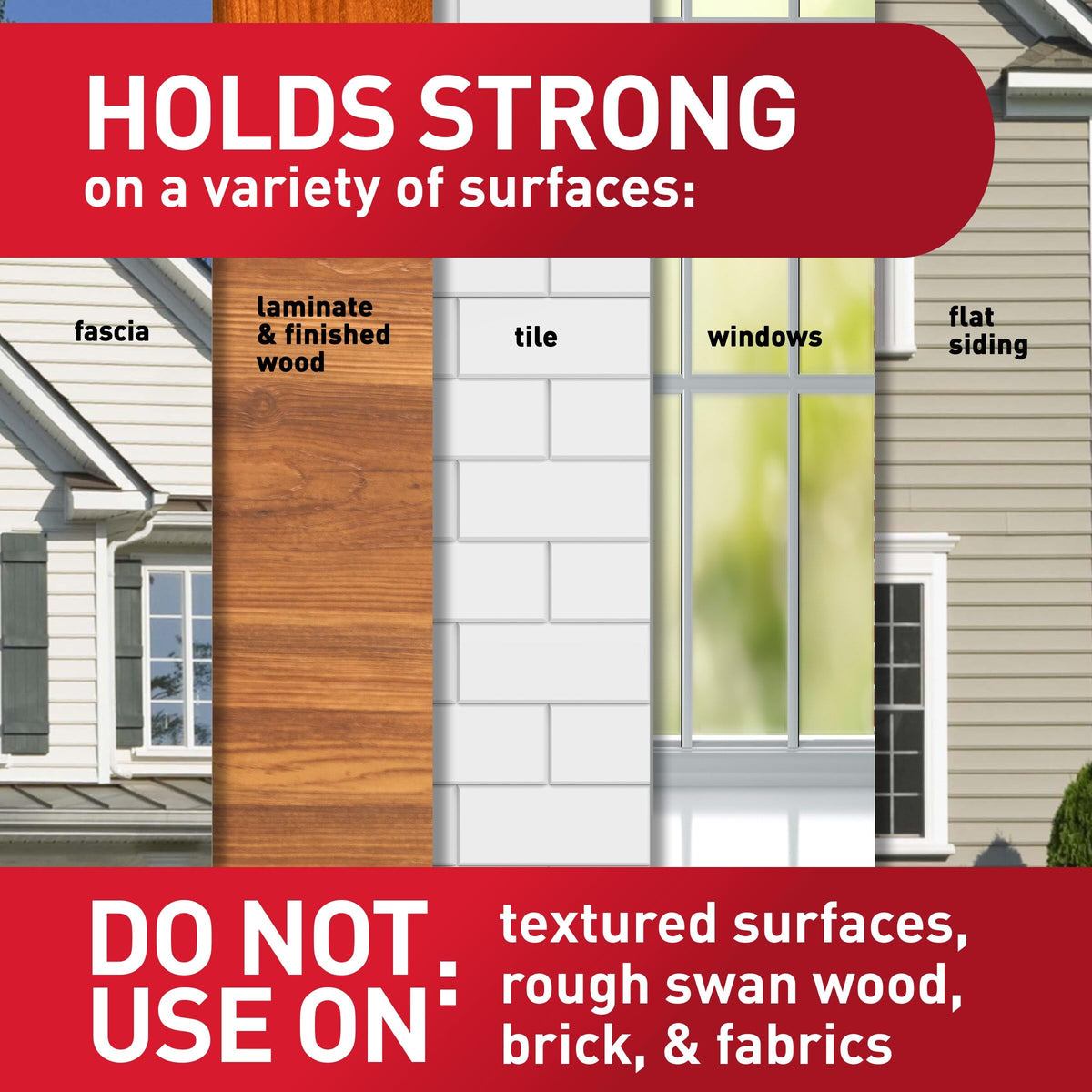 Command wall clip on window illustrating near-invisible mounting for decor.