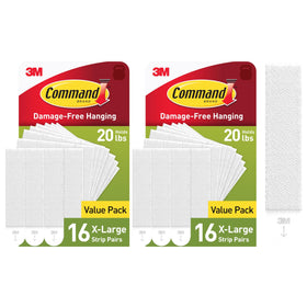 Command XL heavyweight strips package front for damage-free mounting.