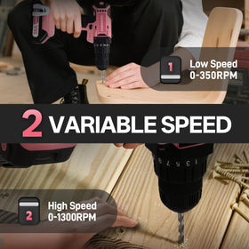 COMOWARE 2-speed drill handles drilling and screw driving precisely