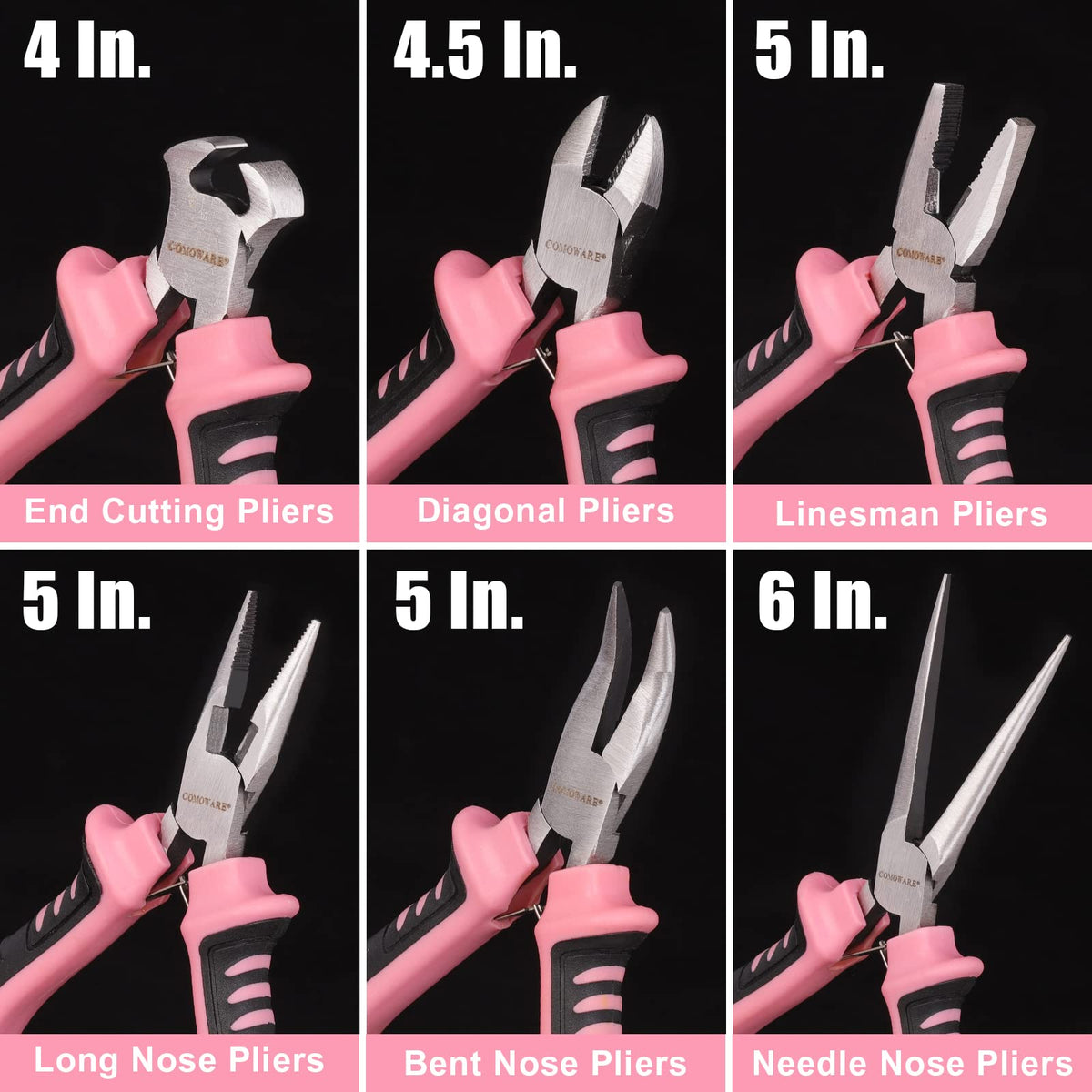 COMOWARE mini pliers linesman for grip and cutting wire.