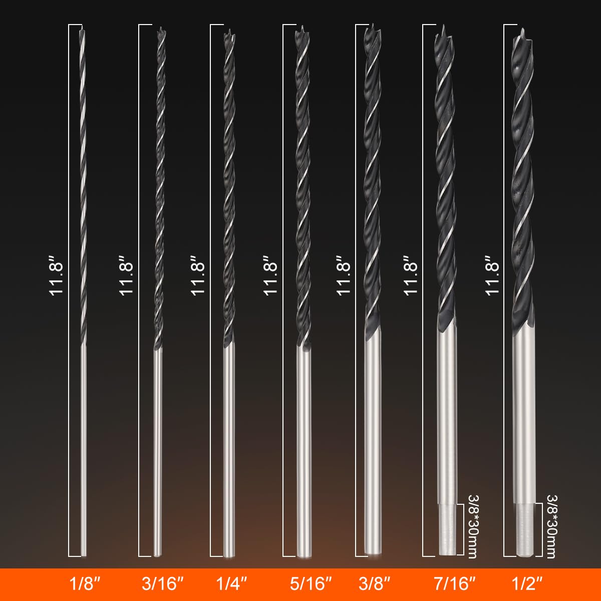 COMOWARE Brad Point drill bit three-sixteenths inch guiding through plywood