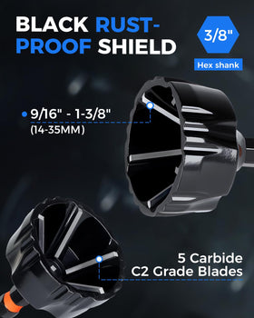 COMOWARE chamfer bit with carbide tips for durable edge prep