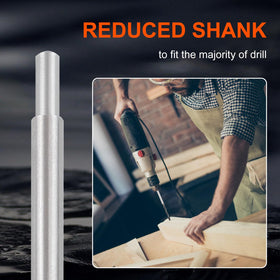 Includes a sturdy holder to keep bits organized on the bench.