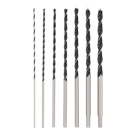COMOWARE extra-long Brad Point drill bit set with 300mm body for stable, precise drilling in hardwood
