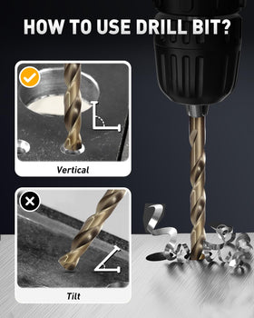 COMOWARE precision-tip bit for accurate holes.