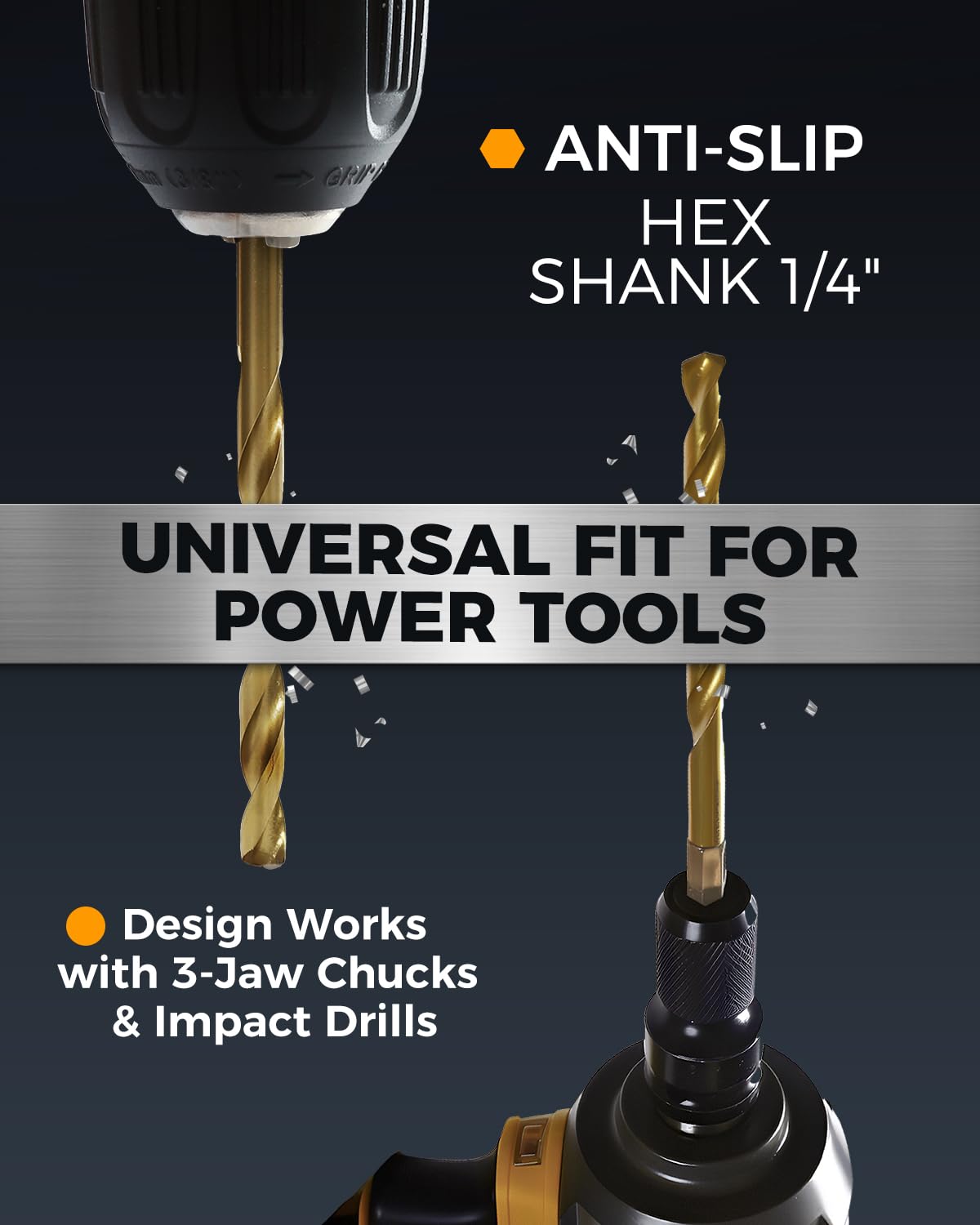 COMOWARE sizes from 5/64 to 1/2 inch cover common drilling tasks.