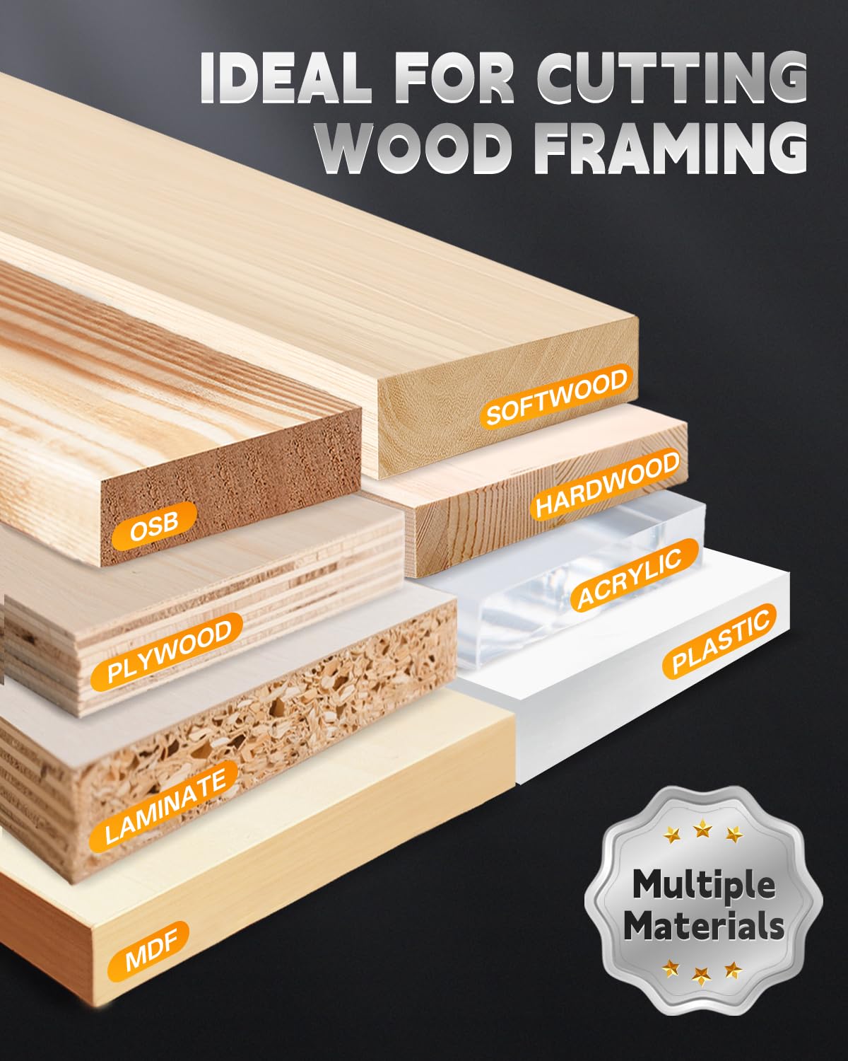 COMOWARE delivers splinter-free, smooth finishes across grain directions.