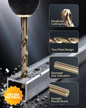 COMOWARE stainless steel cobalt bit optimized for metalworking.