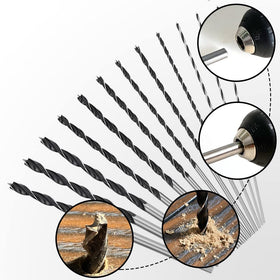 Seven diameters from 1/8 to 1/2 inch cover common holes.
