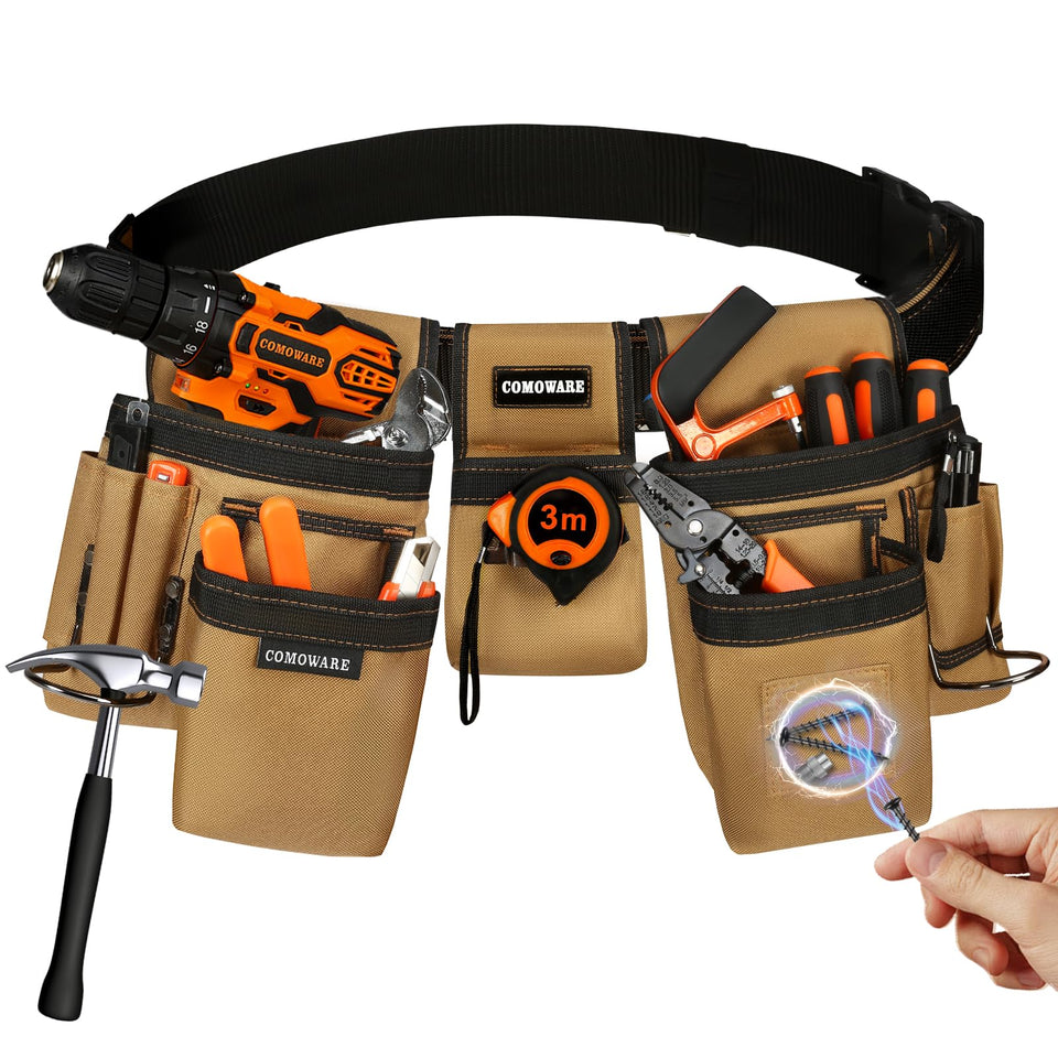 COMOWARE tool belt with adjustable strap for secure fit during extended work
