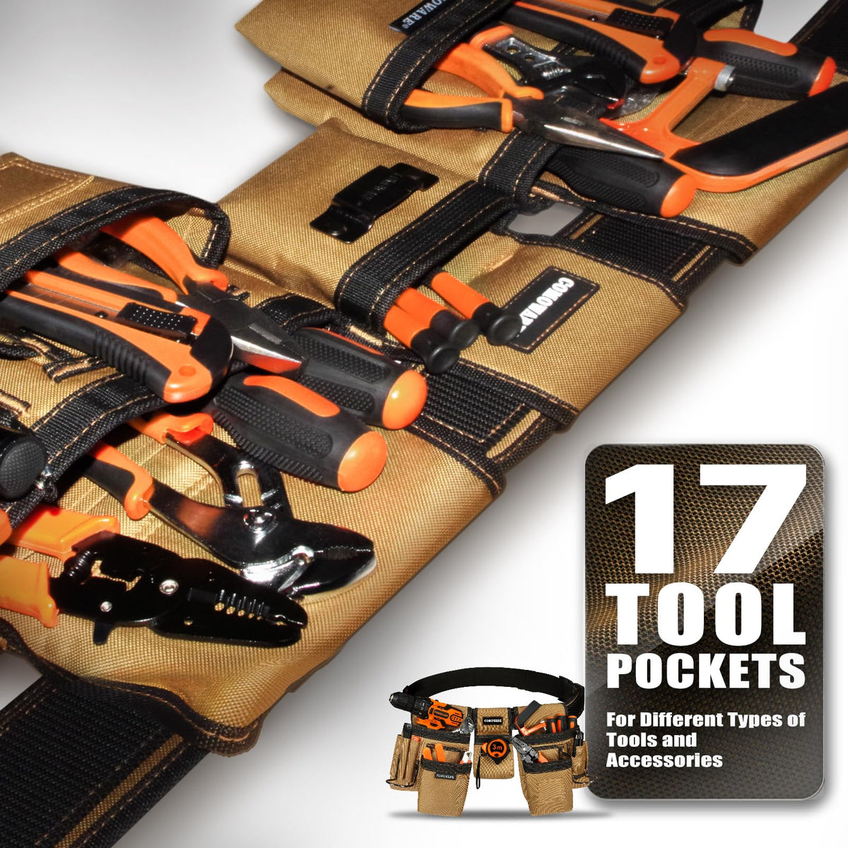 Ergonomic padding on COMOWARE belt reduces back strain during long shifts