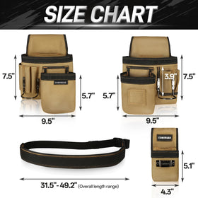 COMOWARE tool belt magnetic zone keeps small metal parts within reach