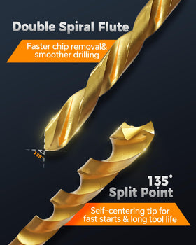 COMOWARE two-flute design clears chips to reduce heat during drilling.