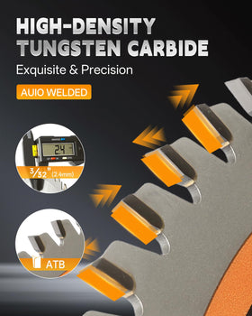 COMOWARE blade ideal for wood, plywood, MDF, laminates, and hardwoods.