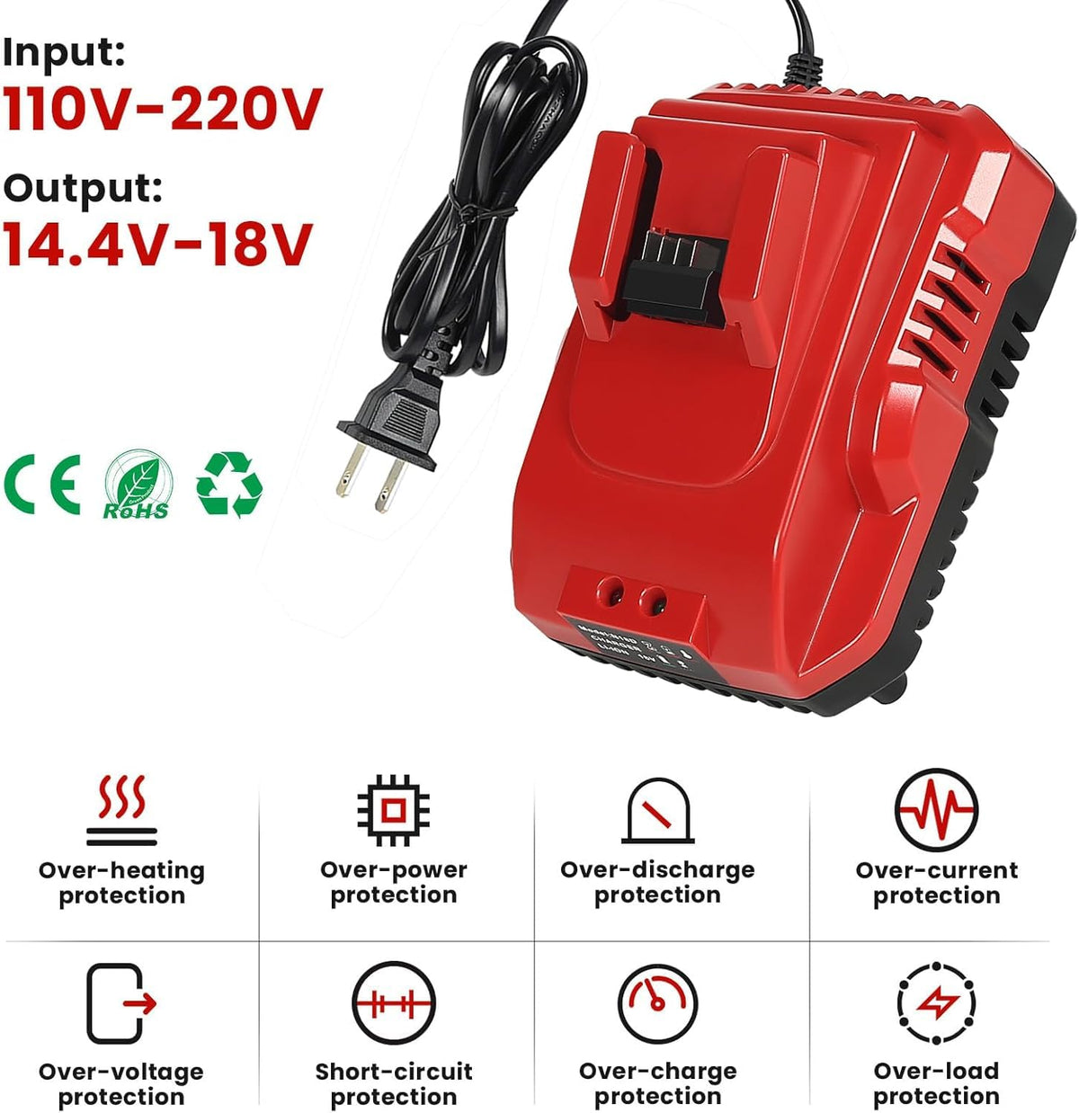 Charging in progress with single-bay design on COMRGIKE unit.