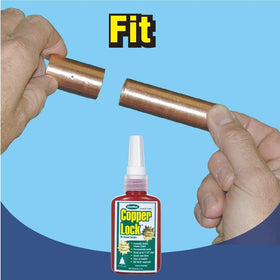 ComStar Copper Lock applied bead shows rapid sealing for copper piping.