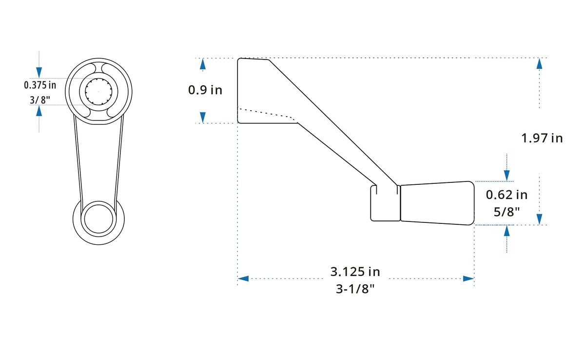 Comyznoah casement handle fits Andersen casement windows