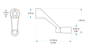 Comyznoah casement handle fits Andersen casement windows