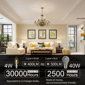 Comzler 4000K natural daylight bulb for bright, even illumination