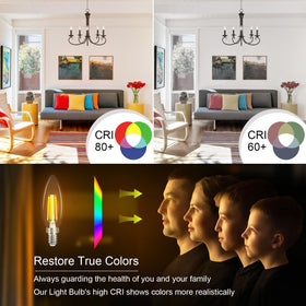 Comzler B11 filament clear bulb with vintage charm and modern efficiency