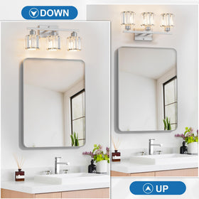 comzler dimmable bathroom light works with compatible dimmers for mood lighting.