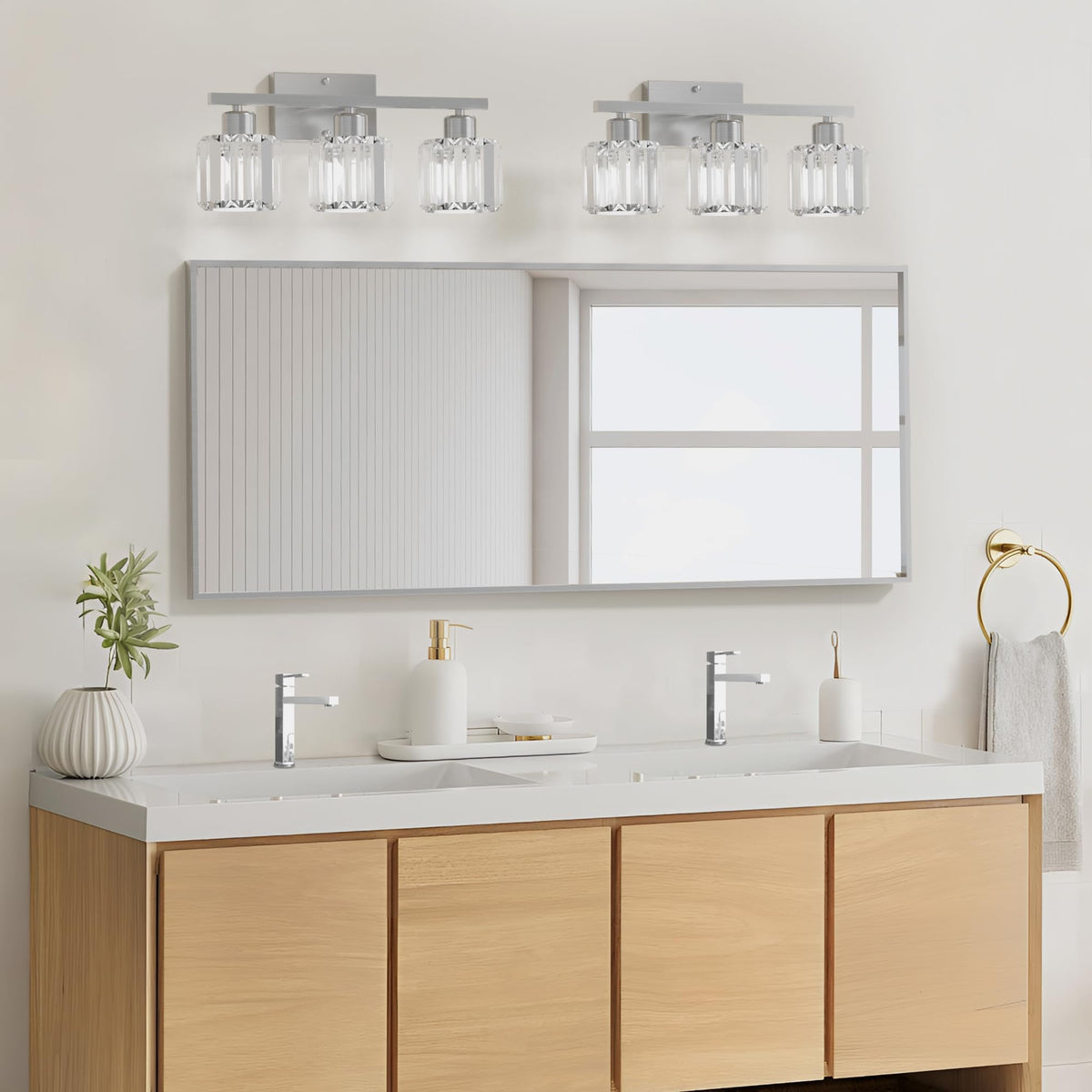 comzler easy installation vanity light supports upward or downward mounting.