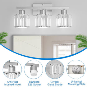 comzler clear glass shades create a clean glow that enhances task lighting.