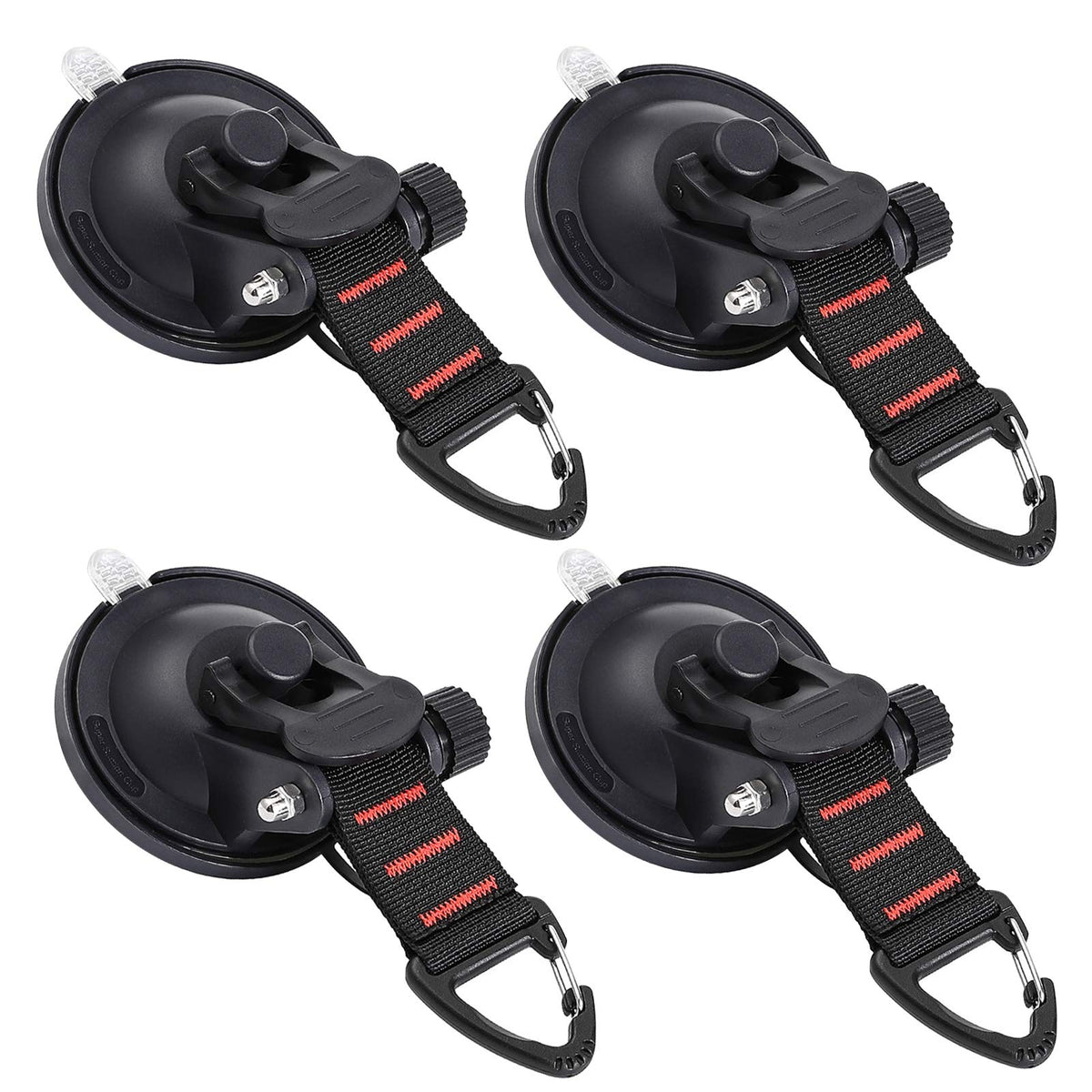 CONBOLA four-pcs suction cup hooks package for versatile mounting on smooth surfaces.