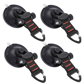 CONBOLA four-pcs suction cup hooks package for versatile mounting on smooth surfaces.