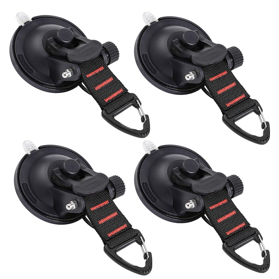 CONBOLA four-pcs suction cup hooks package for versatile mounting on smooth surfaces.