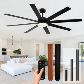 Conciseer 72-inch ceiling fan with lights delivers wide room coverage.