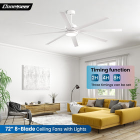 Conciseer 72-inch fan with quiet motor ensures peaceful bedrooms or study areas