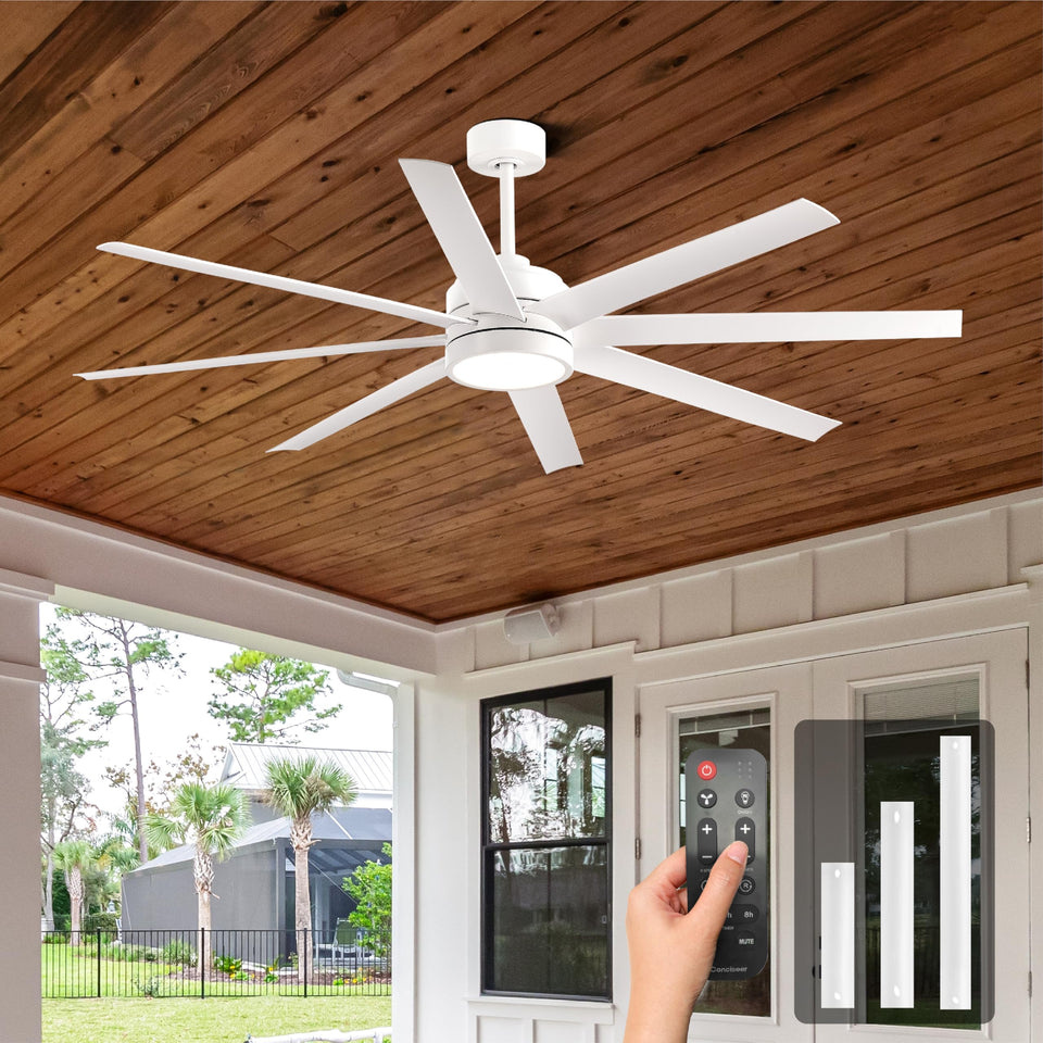 Conciseer 72-inch ceiling fan with remote control for easy cooling in large spaces