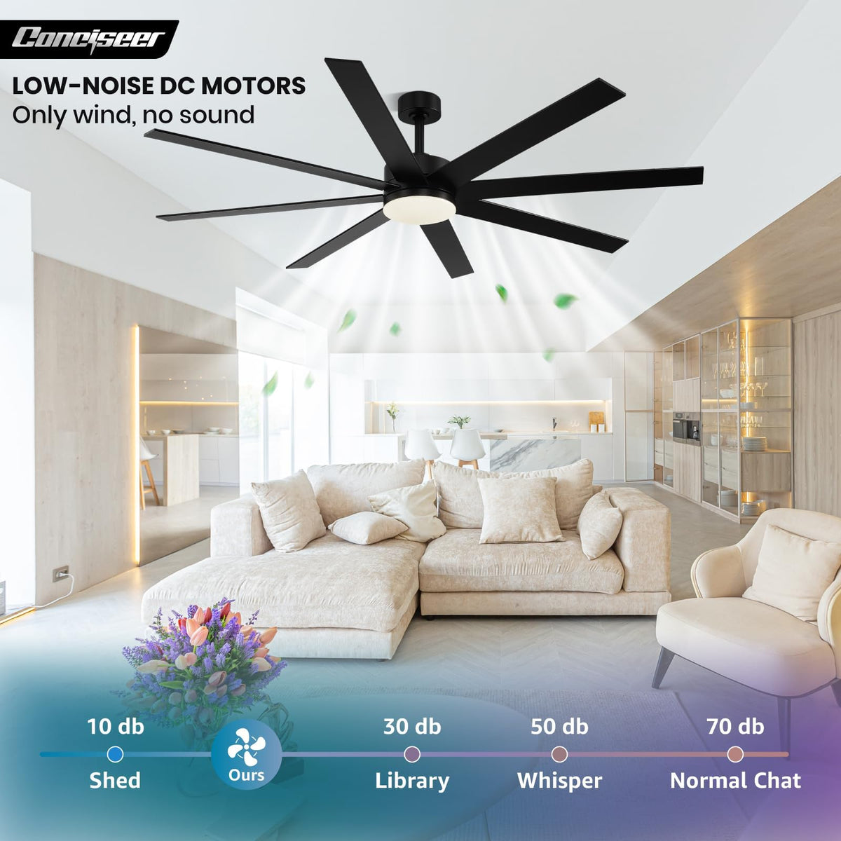 Conciseer suitable for living rooms, offices, libraries and cafes.
