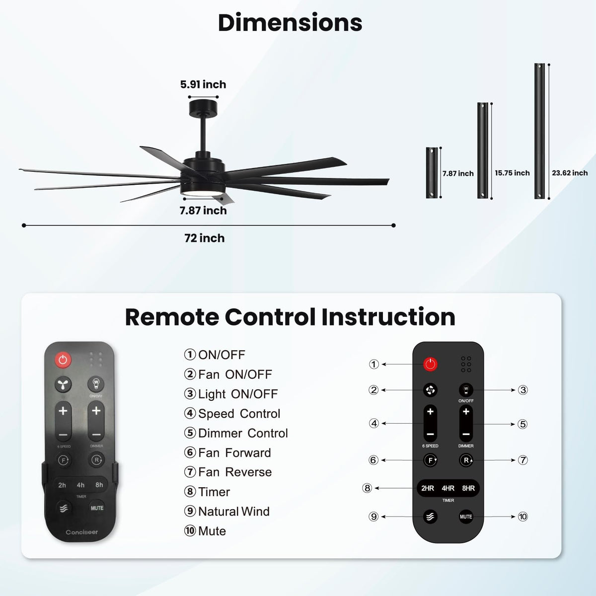 Conciseer suitable for living rooms, libraries, cafes, and other spaces.
