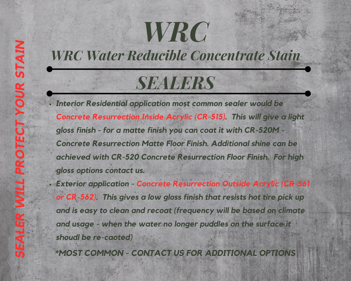 Concrete Resurrection WRC stain ready-to-use after dilution with pump sprayer.