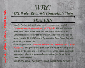 Concrete Resurrection WRC stain ready-to-use after dilution with pump sprayer.