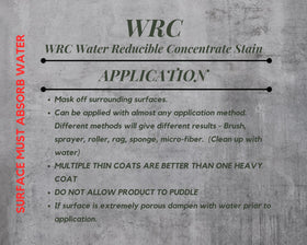 Concrete Resurrection WRC stain depth from translucent to opaque with dilution.