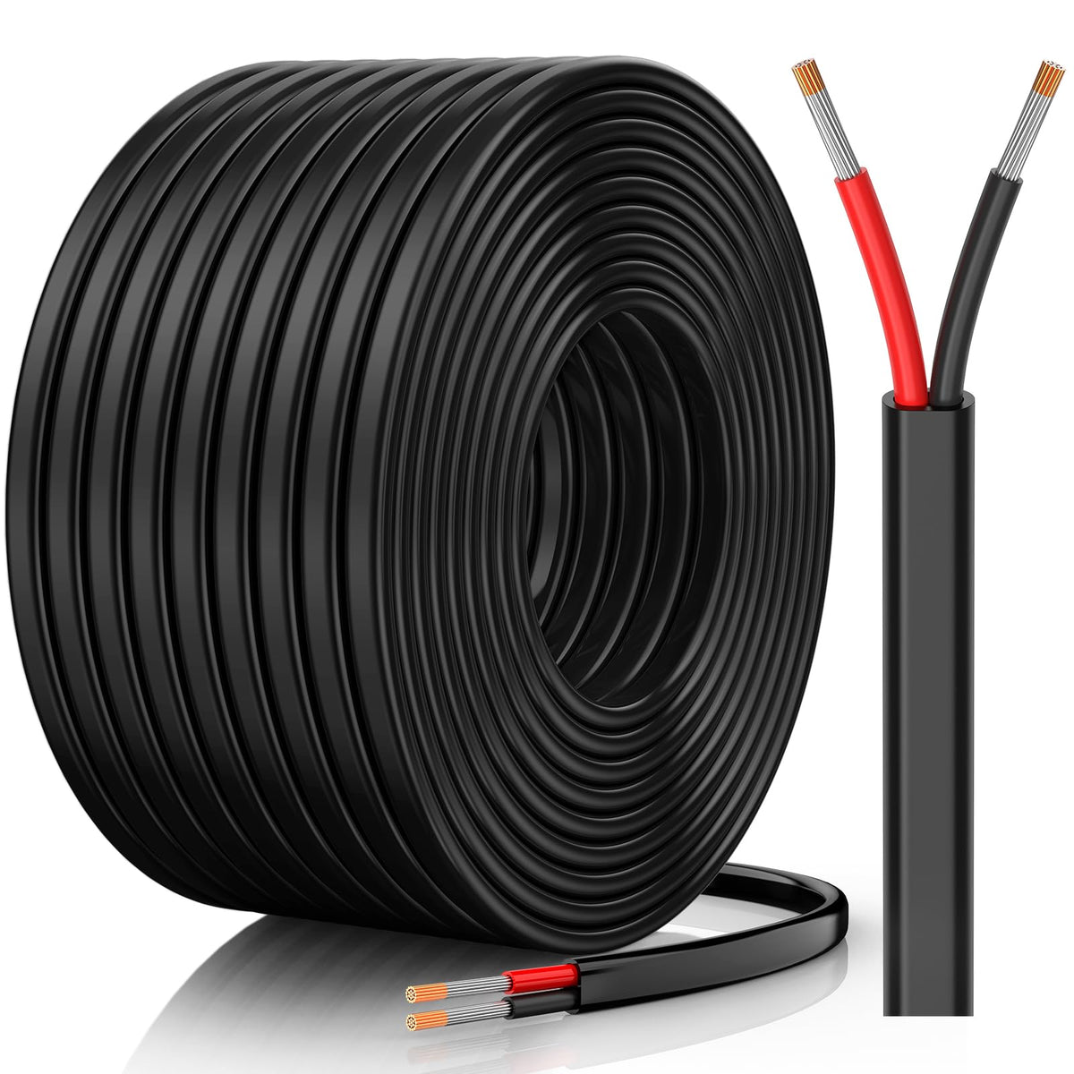 CONEPY 16 AWG wire showing copper strands for high conductivity in marine wiring