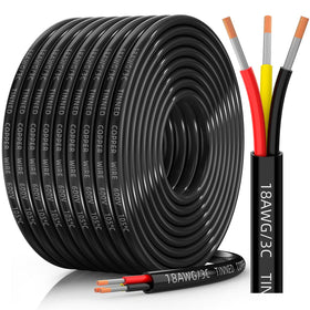 CONEPY 18/3 wire with outer PVC jacket safeguards connections in harsh environments.