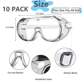Congralala kids safety goggles with adjustable headband provide a secure, comfortable fit