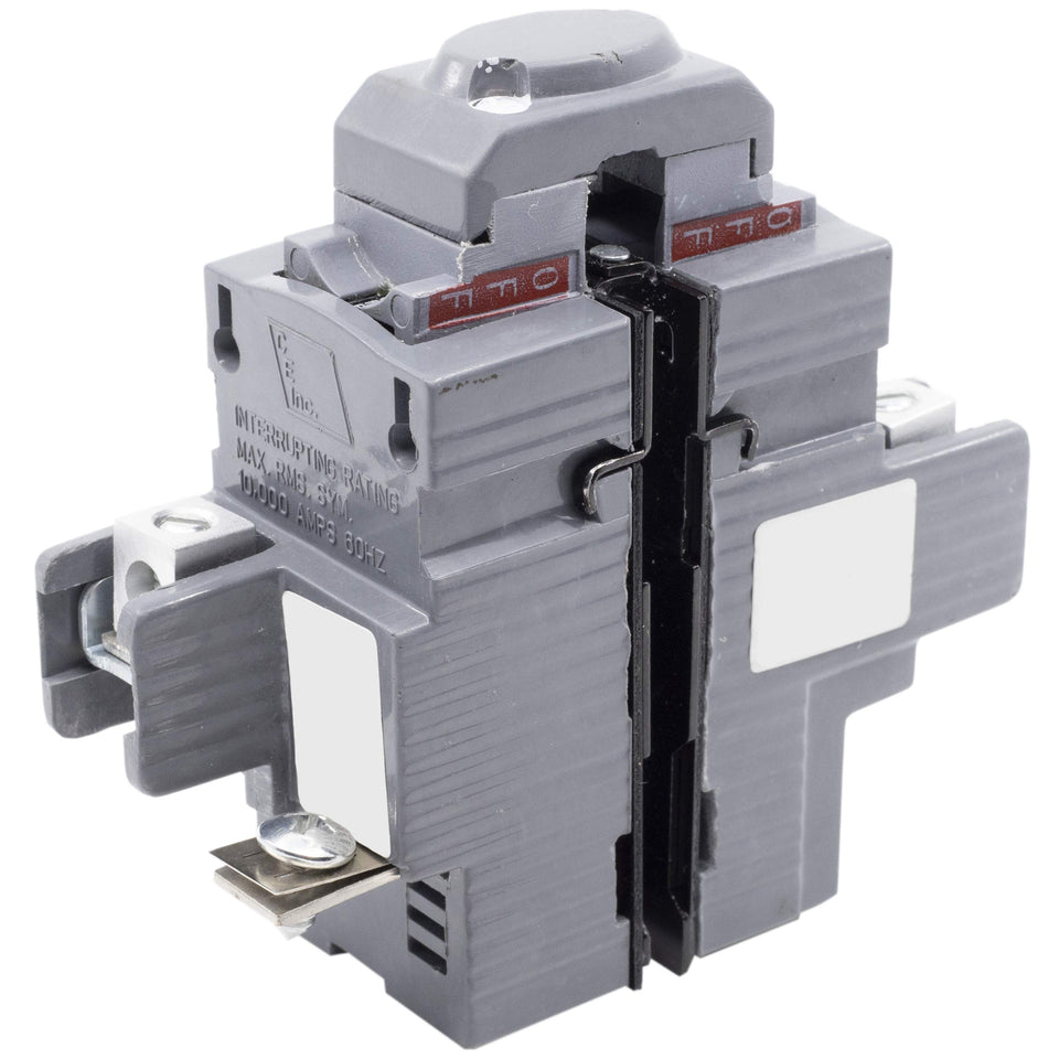 Connecticut Electric UBIP230 Pushmatic 30A breaker close-up showing reliable circuit protection.