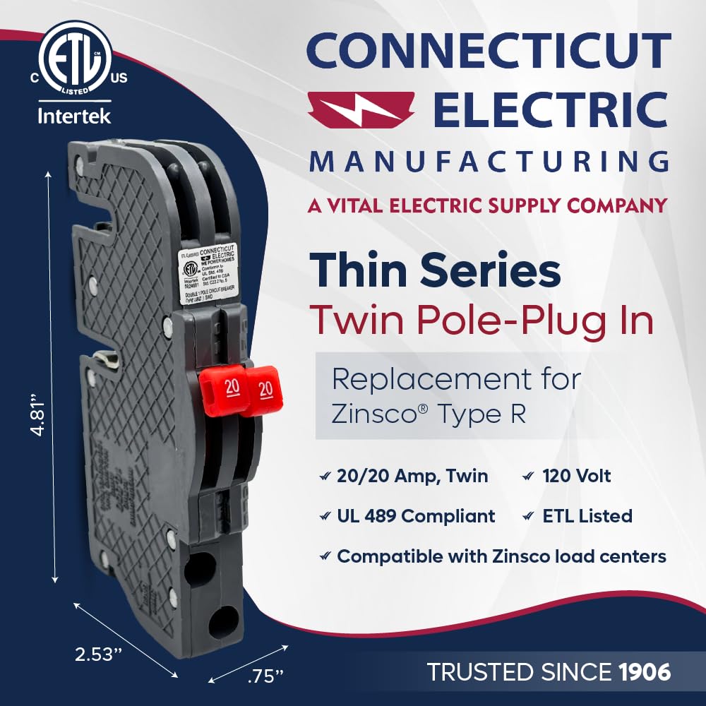 UBIZ2020 supports 120/240 VAC 2-pole operation in panels