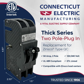 UBIZ250-1 side view highlighting easy replacement in existing electrical setups.