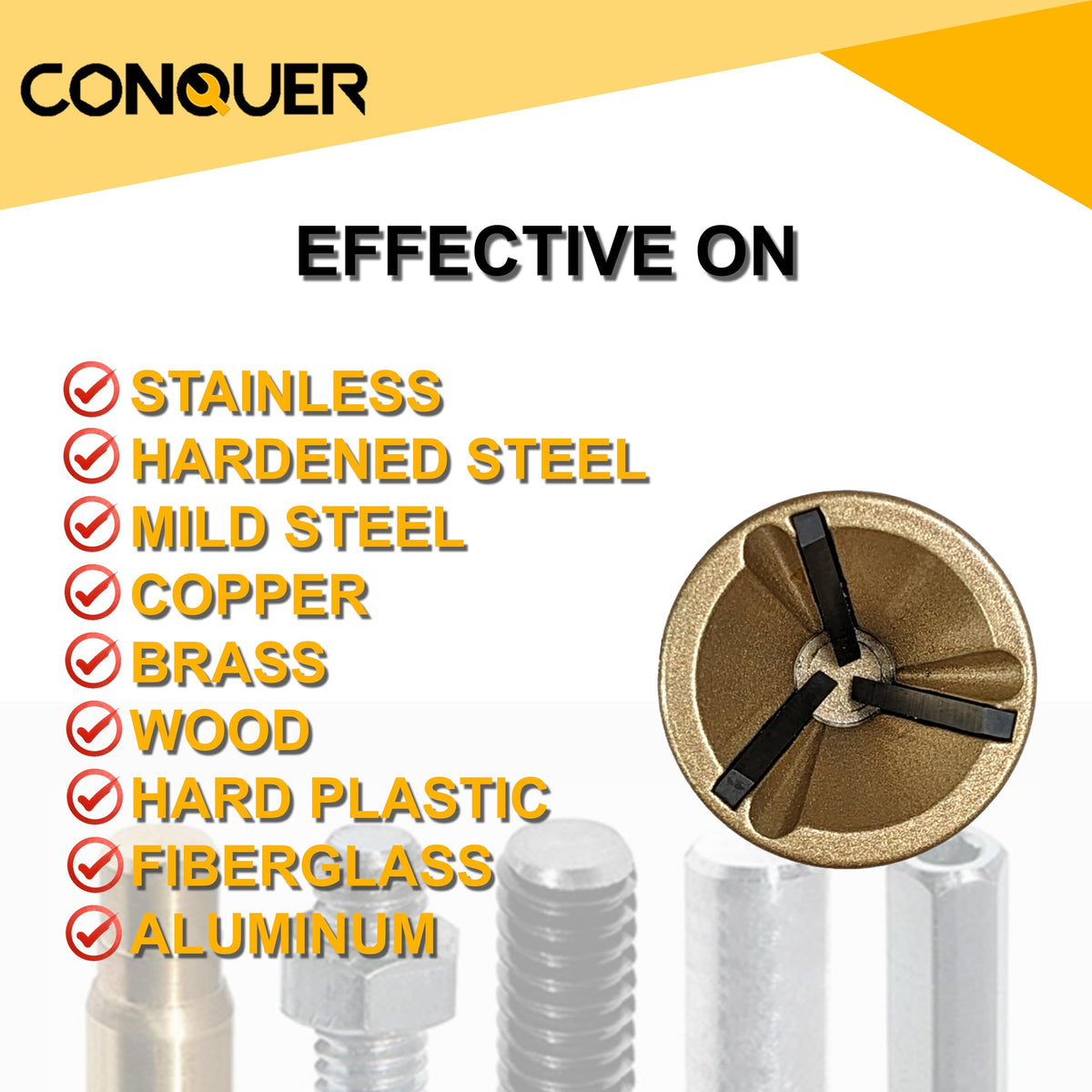 CONQUER bolt thread repair tool restores damaged threads on site.