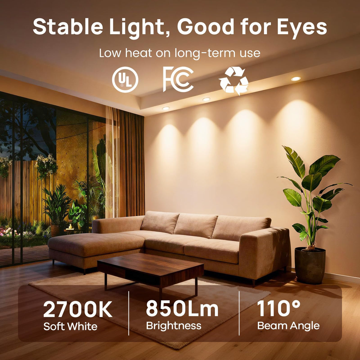 Consciot BR30 LED bulb dimming range from bright to warm glow